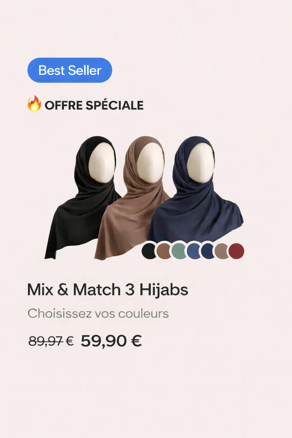 3 hijab a prix reduit SAMAN